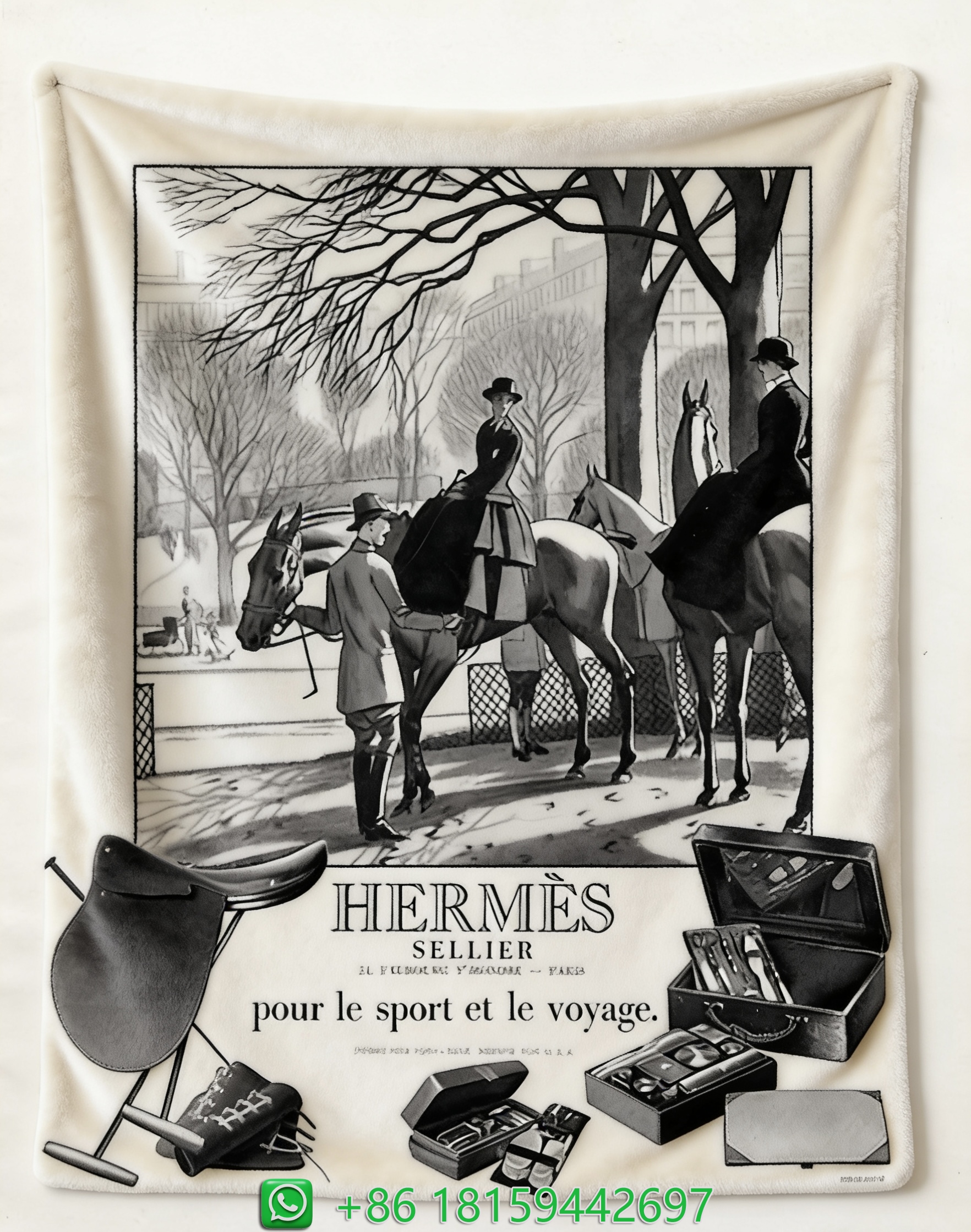 Hermes Throw Blankets